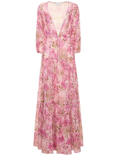 Printed Cotton Long Caftan Dress - GIAMBATTISTA VALLI - Modalova