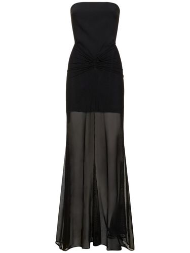 Cady & Mesh Strapless Gown - DAVID KOMA - Modalova