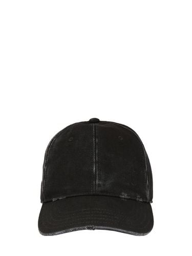 Gorra De Denim Lavada - SAINT LAURENT - Modalova