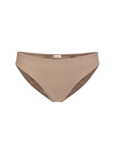 Slip Bikini Vita Bassa In Misto Nylon - SAINT LAURENT - Modalova