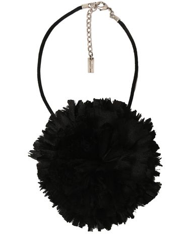 Small Crumped Silk Flower Necklace - SAINT LAURENT - Modalova