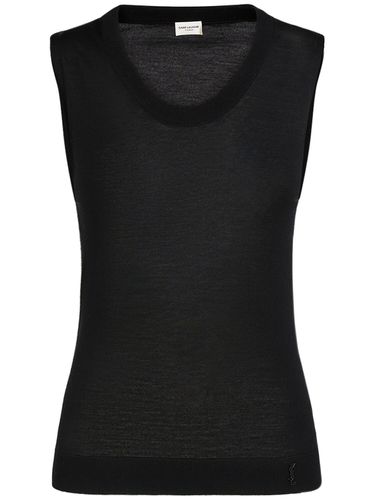 Tank Top Cassandre In Lana - SAINT LAURENT - Modalova