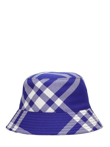 Cappello Bucket In Misto Lana Check - BURBERRY - Modalova