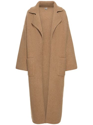 Rib Knit Wool Blend Coat - TOTEME - Modalova