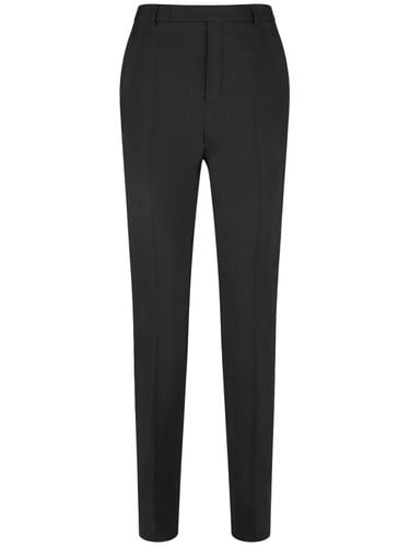 High Waist Wool Blend Pants - SAINT LAURENT - Modalova