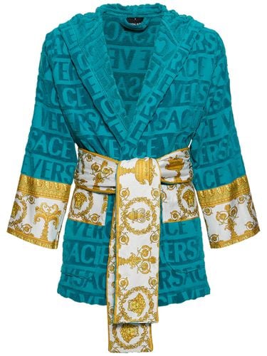 Robe Aus Baumwolle "barocco & Robe" - VERSACE - Modalova