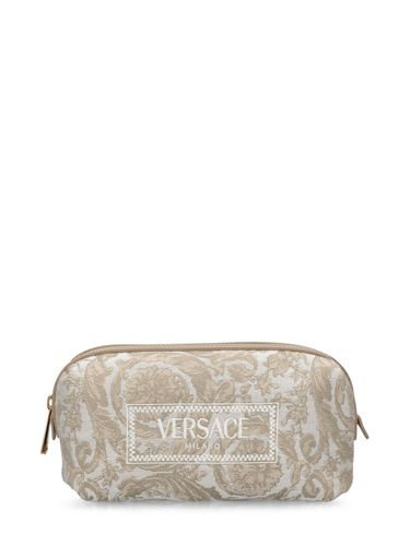 Kosmetiktasche Aus Jacquard Mit Logo - VERSACE - Modalova