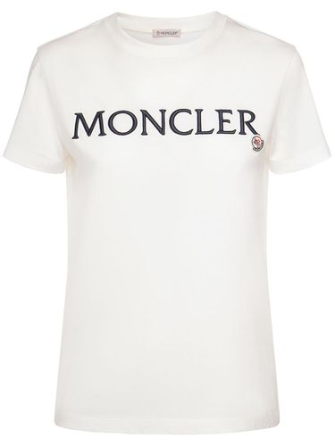 T-shirt Aus Bio-baumwolle Mit Logostickerei - MONCLER - Modalova