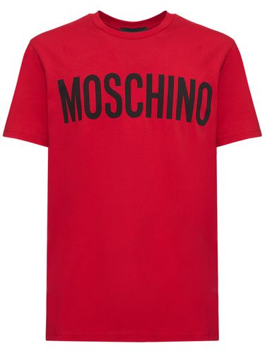 T-shirt In Cotone Con Logo - MOSCHINO - Modalova