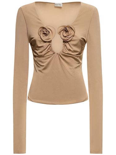 Top In Jersey Drappeggiato / Rose - MAGDA BUTRYM - Modalova