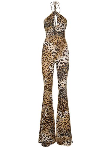 Jumpsuit Halter De Lycra Estampado - ROBERTO CAVALLI - Modalova