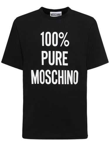 Camiseta De 100% Algodón - MOSCHINO - Modalova