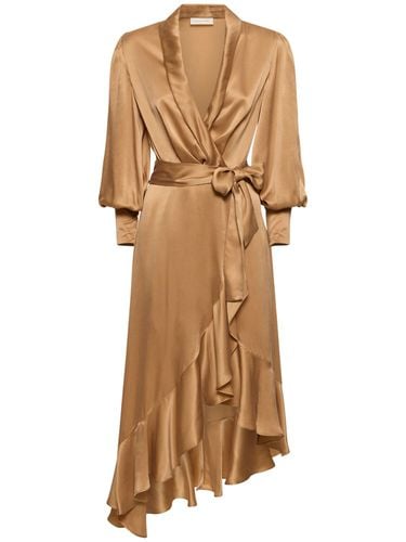 Silk Midi Wrap Dress - ZIMMERMANN - Modalova