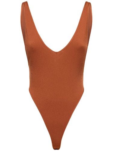 Stretch Viscose V-neck Bodysuit - ROBERTO CAVALLI - Modalova