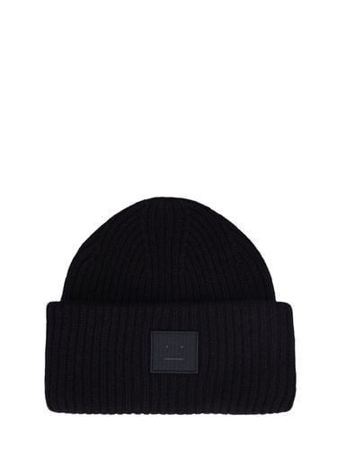 Cappello Beanie Pansy ‘n Face In Lana - ACNE STUDIOS - Modalova