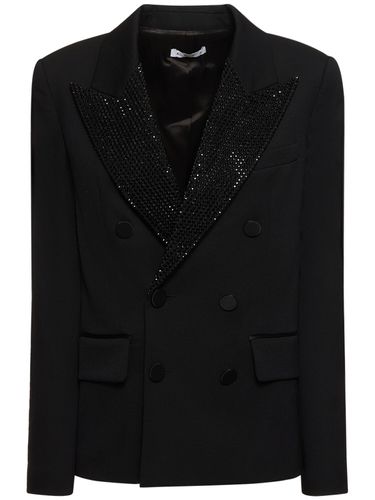 Embellished Wool Relaxed Fit Blazer - AREA - Modalova