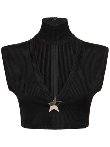 Top Corto Con Cuello En V - AREA - Modalova