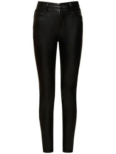 Faux Leather High Rise Straight Pants - ERMANNO SCERVINO - Modalova