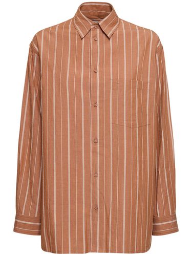 Striped Cotton & Linen Shirt - MATTEAU - Modalova