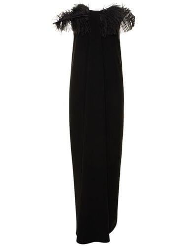 Mirai Tech Crepe Long Dress W/feathers - 16ARLINGTON - Modalova