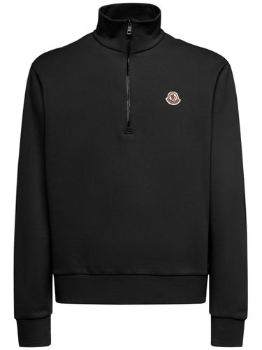 Sudadera De Algodón Con Cuello Alto - MONCLER - Modalova