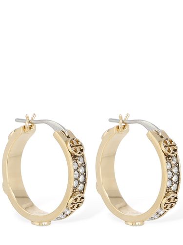 Small Miller Stud Hoop Earrings - TORY BURCH - Modalova