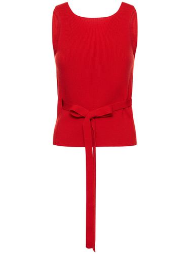 Ribbed Knit Sleeveless Wrap Top W/ Laces - PATOU - Modalova