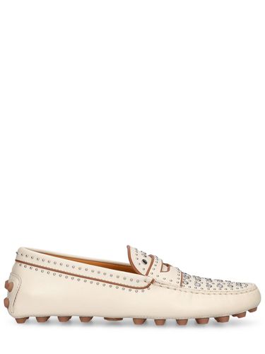 Gommino Leather Loafers W/mirrors - TOD'S - Modalova