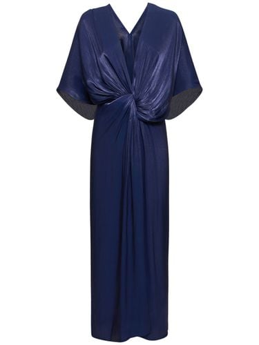 Roanna Lurex Georgette Knot Midi Dress - COSTARELLOS - Modalova