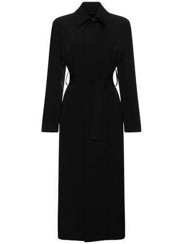 Buttoned Crepe De Chine Midi Coat - YOHJI YAMAMOTO - Modalova