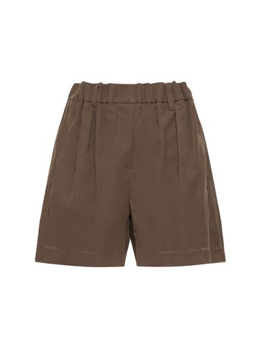 Shorts Elasticizzati In Gauze Di Cotone - BRUNELLO CUCINELLI - Modalova