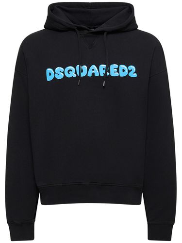 Logo Relaxed Cotton Hoodie - DSQUARED2 - Modalova