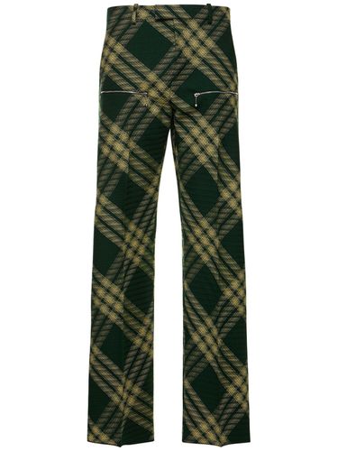 Check Wool Pants - BURBERRY - Modalova