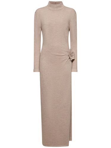 Draped Wool & Silk Knit Long Dress - MAGDA BUTRYM - Modalova