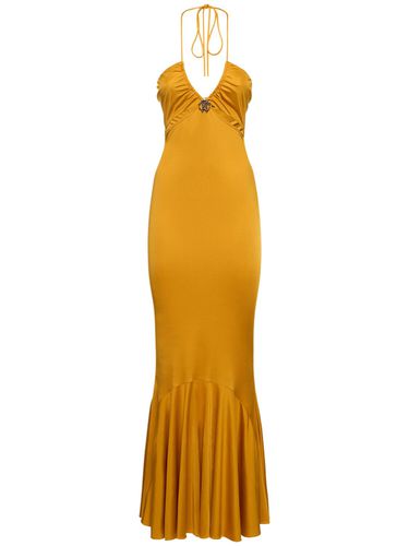 Viscose Jersey Halter Neck Long Dress - ROBERTO CAVALLI - Modalova