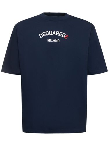 Camiseta De Algodón Estampada - DSQUARED2 - Modalova