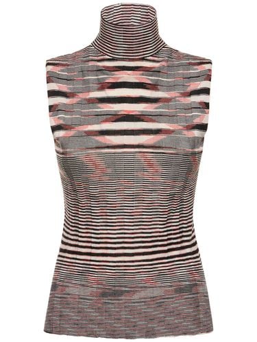 Top Collo Alto In Maglia Di Cashmere E Seta - MISSONI - Modalova