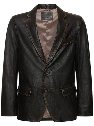 Bleached Leather Blazer - GIORGIO BRATO - Modalova