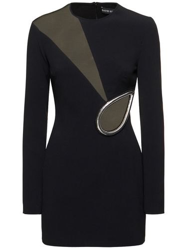 Mesh Mini Dress W/ Metallic Tube Insert - DAVID KOMA - Modalova