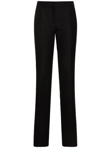 Cotton Duchesse Straight Pants - MOSCHINO - Modalova