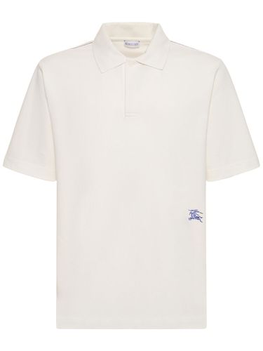 Logo Cotton Polo - BURBERRY - Modalova