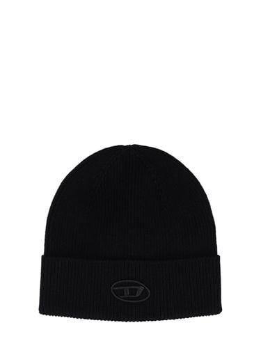 Cappello Beanie In Lana E Cotone Con Logo - DIESEL - Modalova