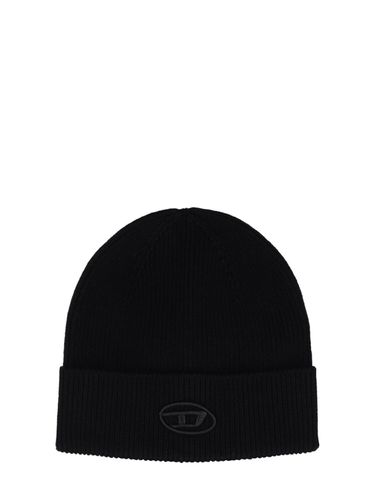 Logo Embroidery Wool & Cotton Beanie - DIESEL - Modalova