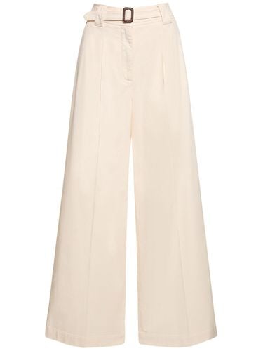 Pino Belted Cotton Canvas Wide Pants - WEEKEND MAX MARA - Modalova