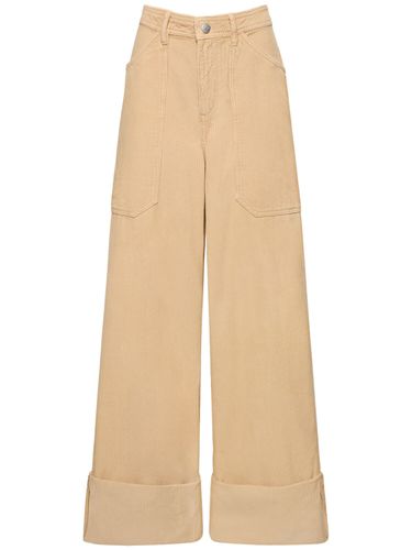 Velvet Cotton Cuffed Pants - CANNARI CONCEPT - Modalova