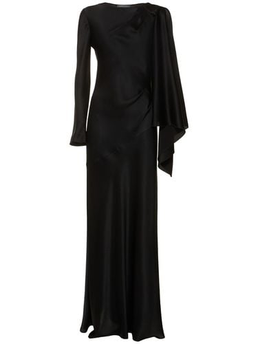 Long Sleeve Satin Long Dress - ALBERTA FERRETTI - Modalova