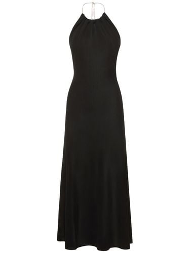 Viscose Knit Halter Neck Long Dress - ALEXANDRE VAUTHIER - Modalova