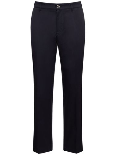 Cotton Gabardine Pants - VERSACE - Modalova