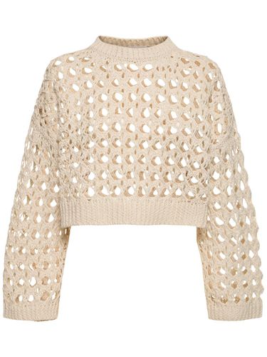 Juta Blend Open Knit Sweater - BRUNELLO CUCINELLI - Modalova