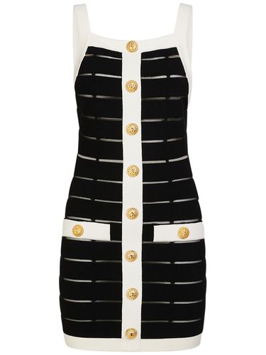 Vestido Mini De Viscosa Stretch - BALMAIN - Modalova